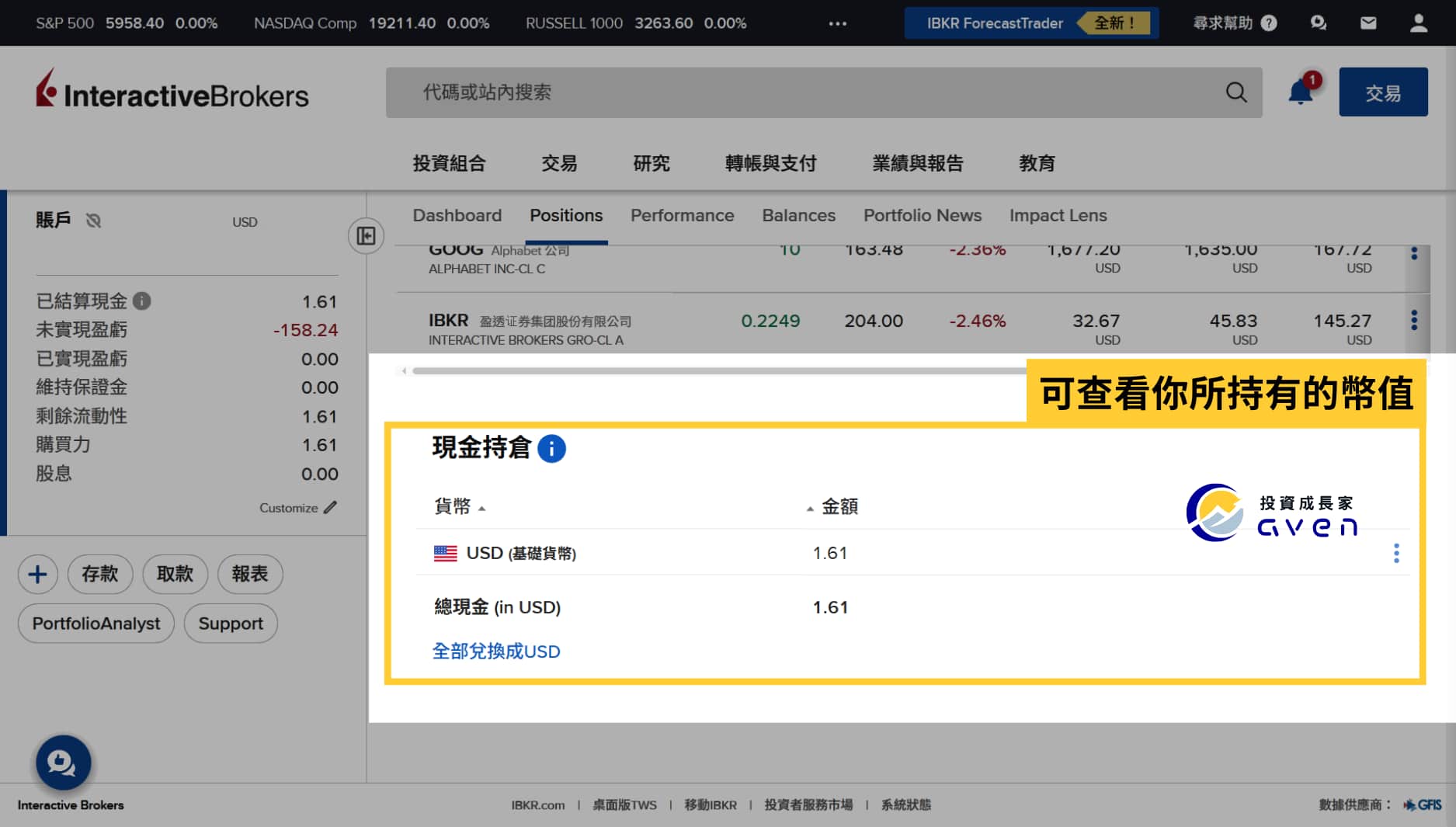 IB 介面介紹 09