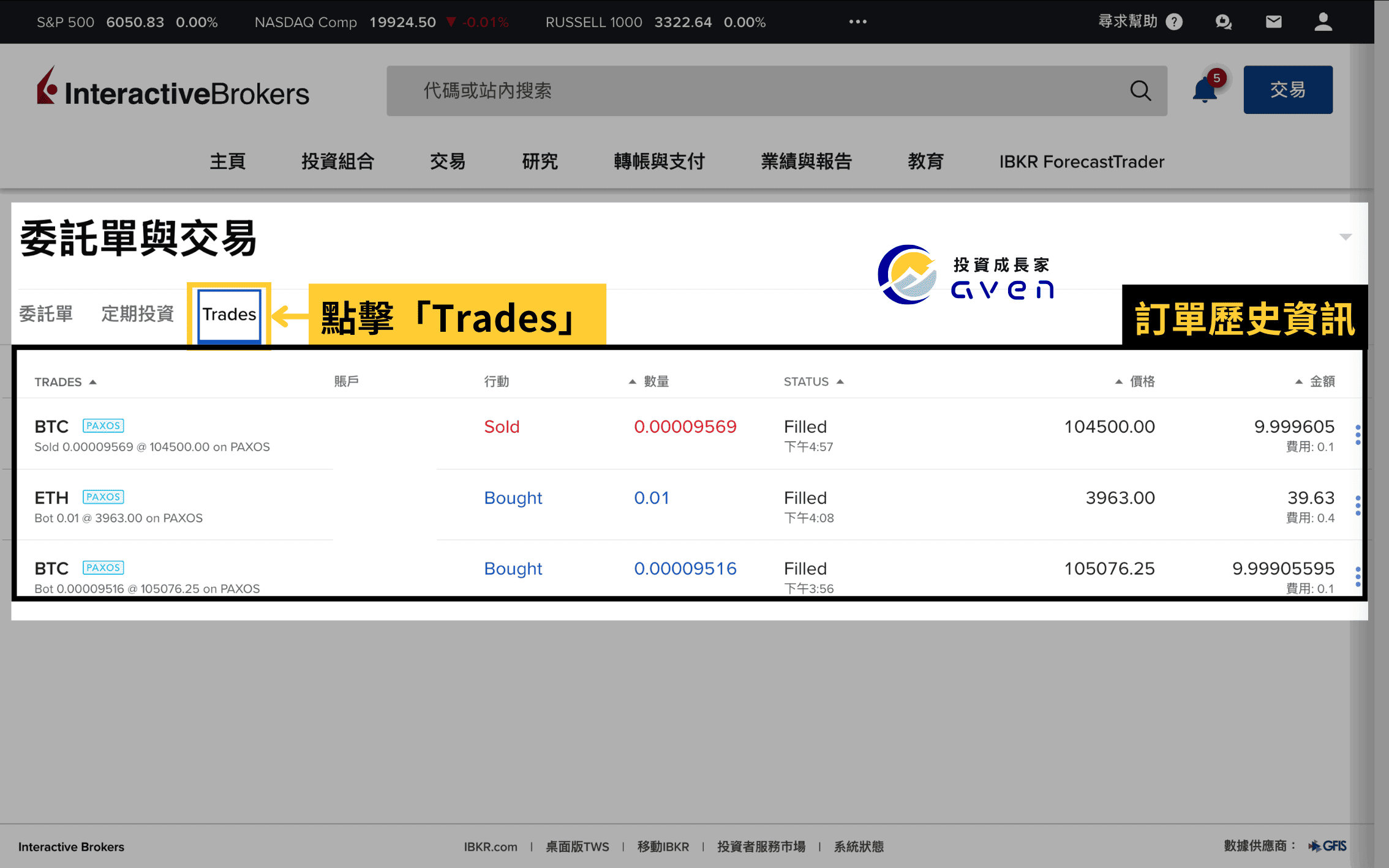 盈透證券IBKR、IB買加密貨幣、IB網頁介面下單教學（Crypto）