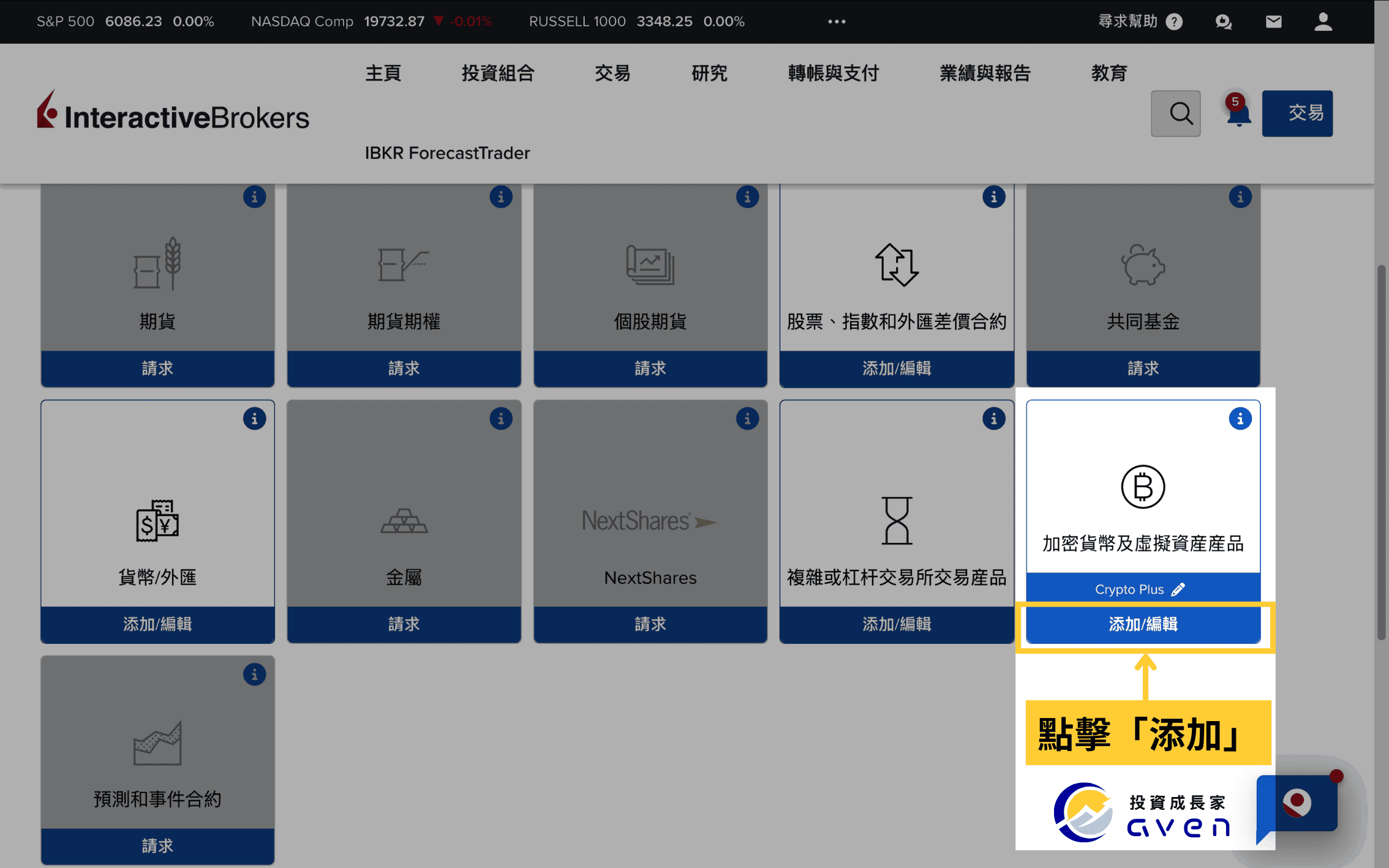 IBKR盈透證券 買加密貨幣 交易許可開通