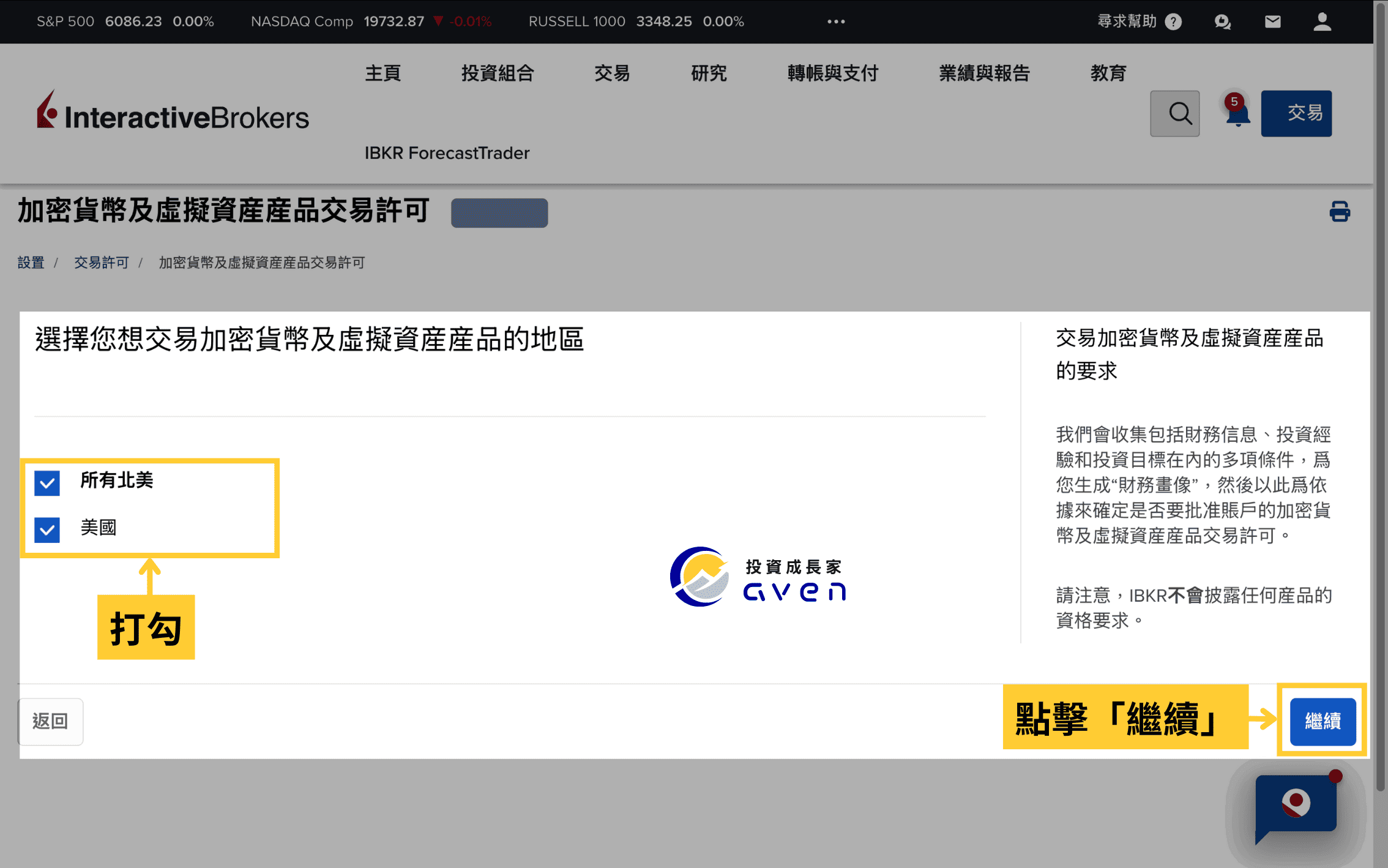 IBKR盈透證券 買加密貨幣 交易許可開通