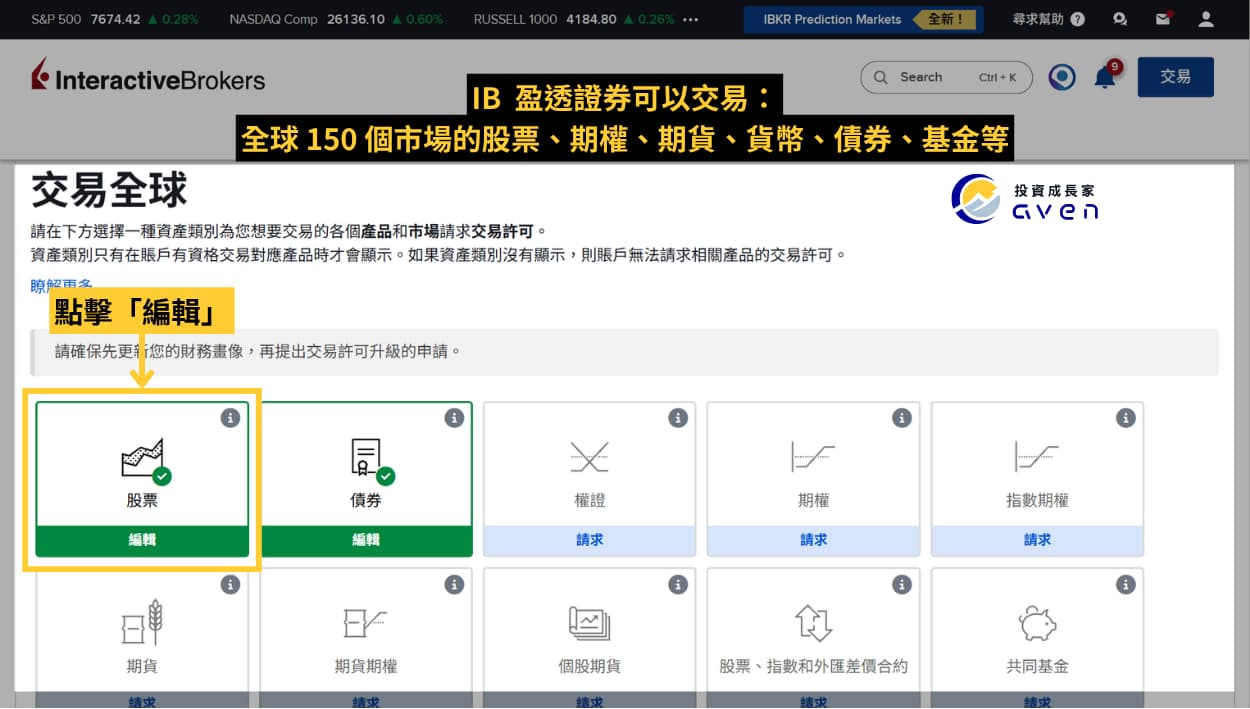 IB 日股交易許可開通 04