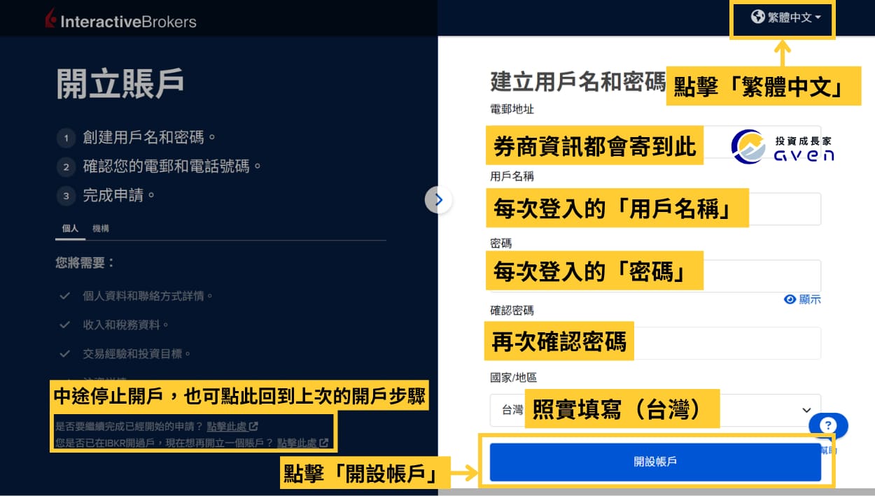 2026 IB開戶優惠、入金 (盈透證券、Interactive Broker) (1) Caven - IB 開戶 02