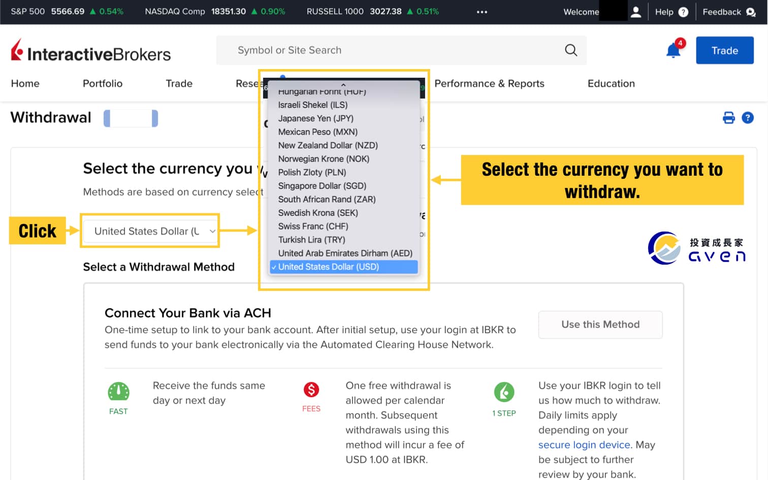 Interactive Brokers withdraw 11