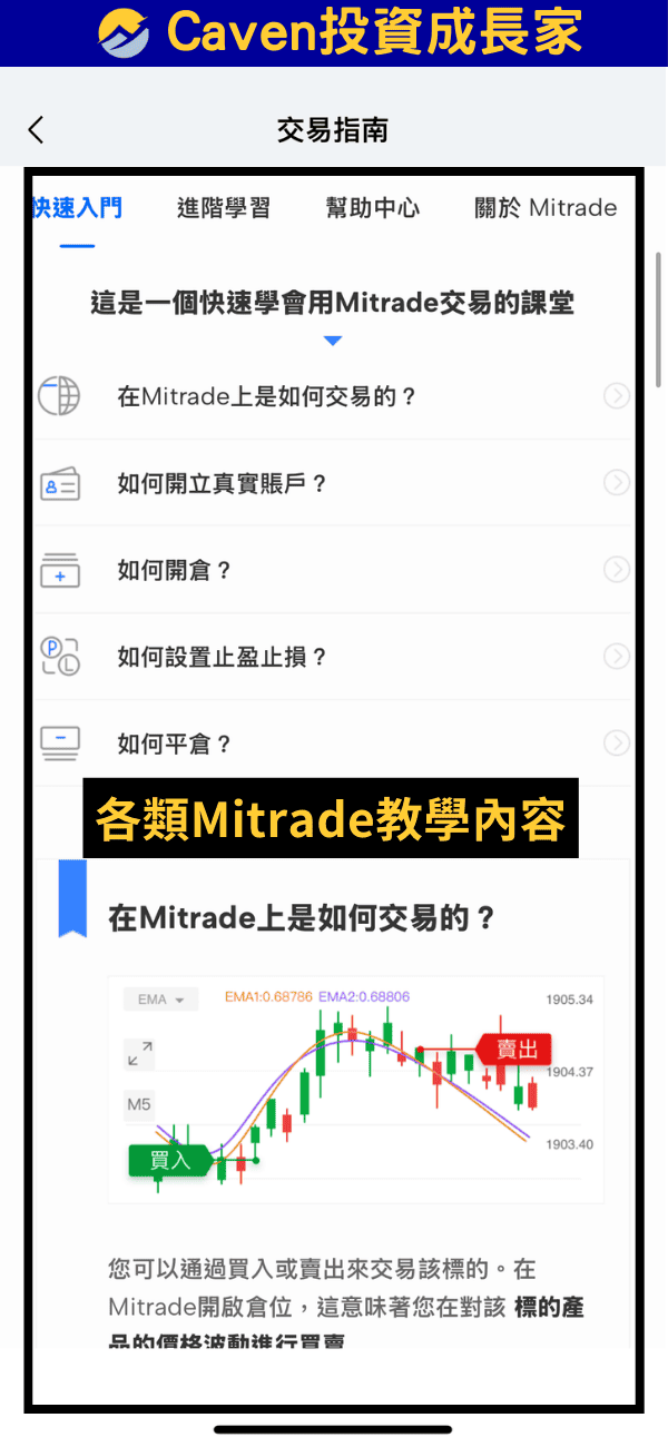 Mitrade 怎麼玩教學-官方交易指南