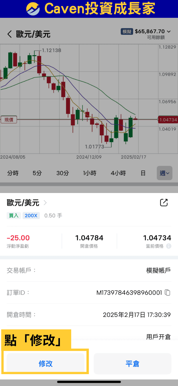 Mitrade怎麼玩教學 平倉設定